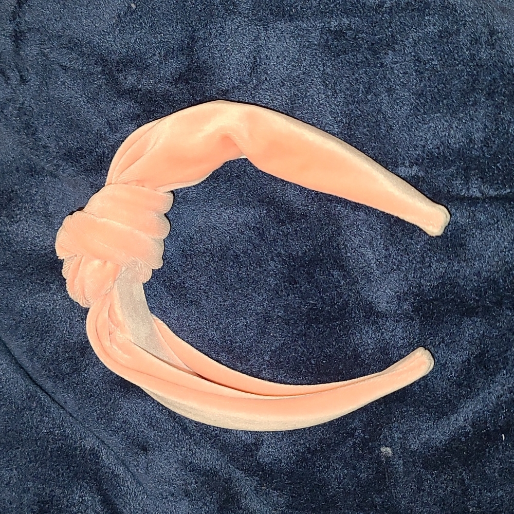 PINK velvet headband